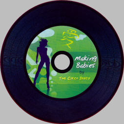 Upperside of a vinyl-look CD